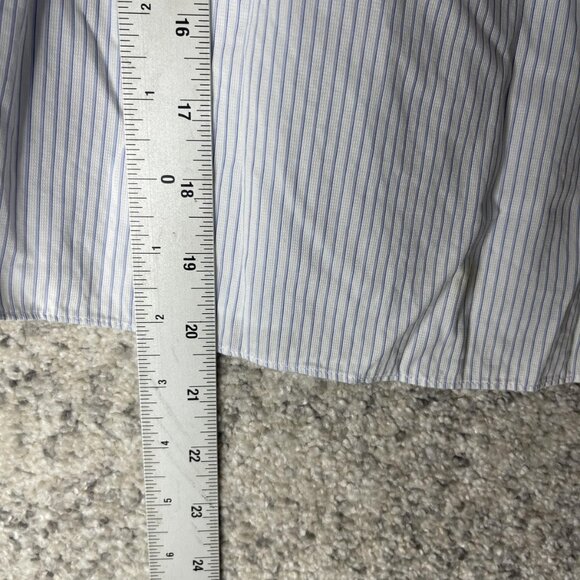 Jonathan Simkhai Shirt Womens XS Blue White Striped Off Shoulder Top Boho Cotton - Picture 2 of 7